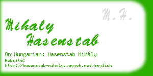 mihaly hasenstab business card